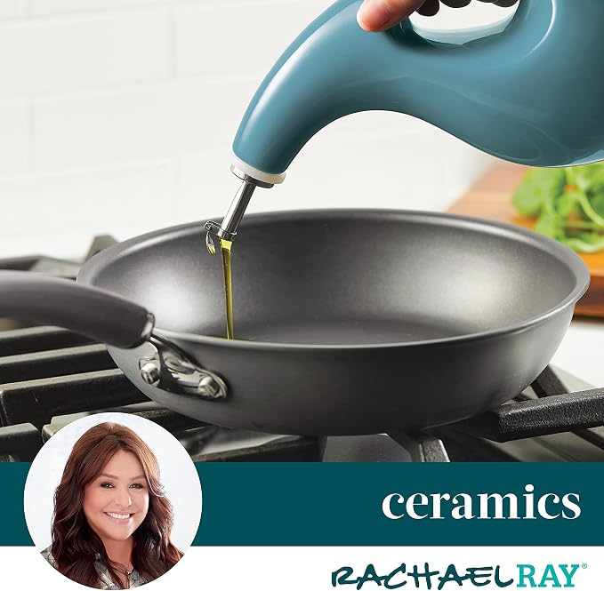 Rachael Ray 48467 Ceramic EVOO Oil and Vinegar Dispensing Bottle - Image 6