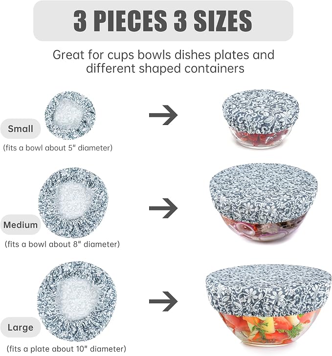 wegreeco Elastic Reusable Bowl Covers - Image 3