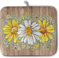 Rustic Daisy Floral Dish Drying Mat by Kwlegh
