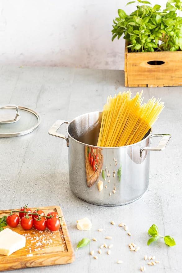 BRA COOKWARE Signature Stainless Steel Stock Pot w/Glass Lid | 9.5 Inch 9 Quart - Image 2