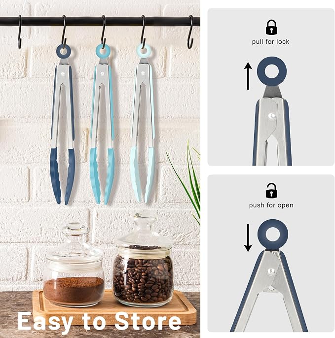 Hotec Mini Silicone Kitchen Tongs - Image 7