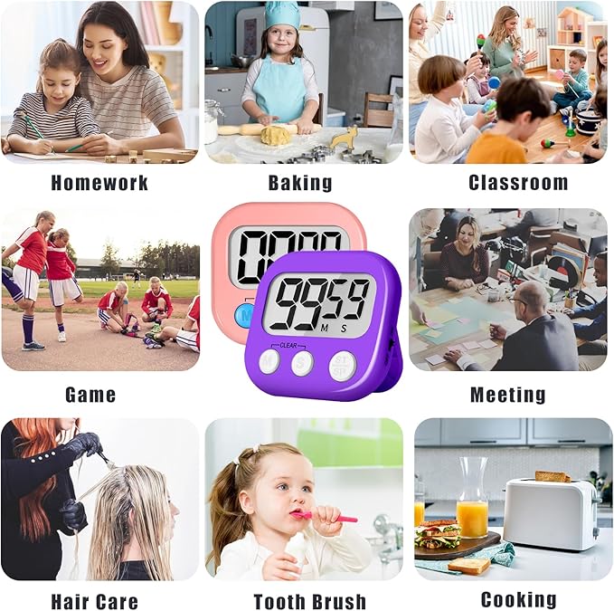 ZILLEEN Classroom Timer for Kids Teachers 2 Pack Digital Timers - Image 5