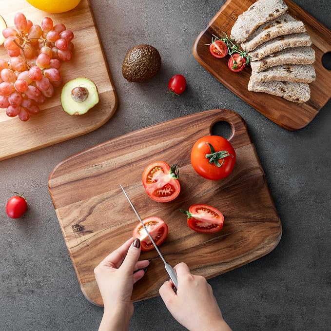 Acacia Wood Cutting Boards Set of 3 - Image 8