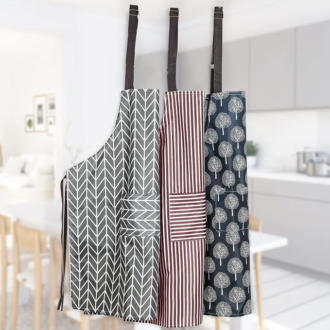 SATINIOR 3 Pieces Waterproof Bib Apron - Image 7