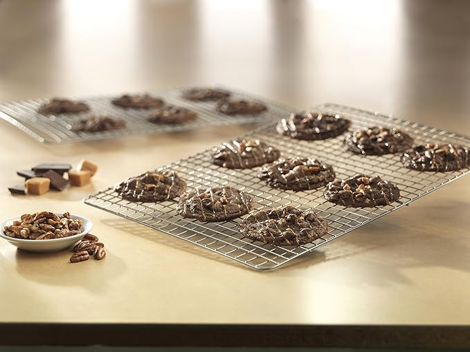 USA Pan Half Sheet Bakeable Cooling Rack, Steel Nonstick Wire - Image 2