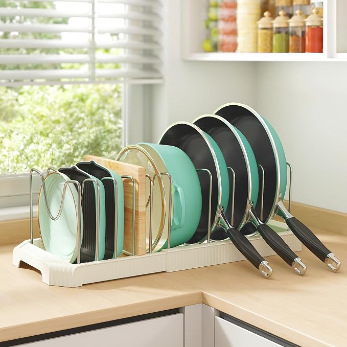 Pots and Pans Organizer for under Cabinet, Pan Pot Organizers inside Cabinet - Image 8