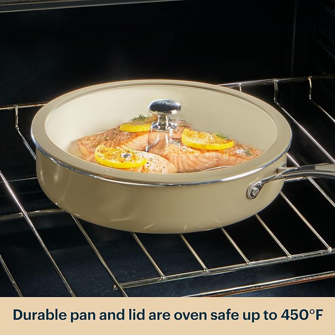 Pyrex 10.8-Inch Deep Fry Pan Ceramic Cookware - Image 7