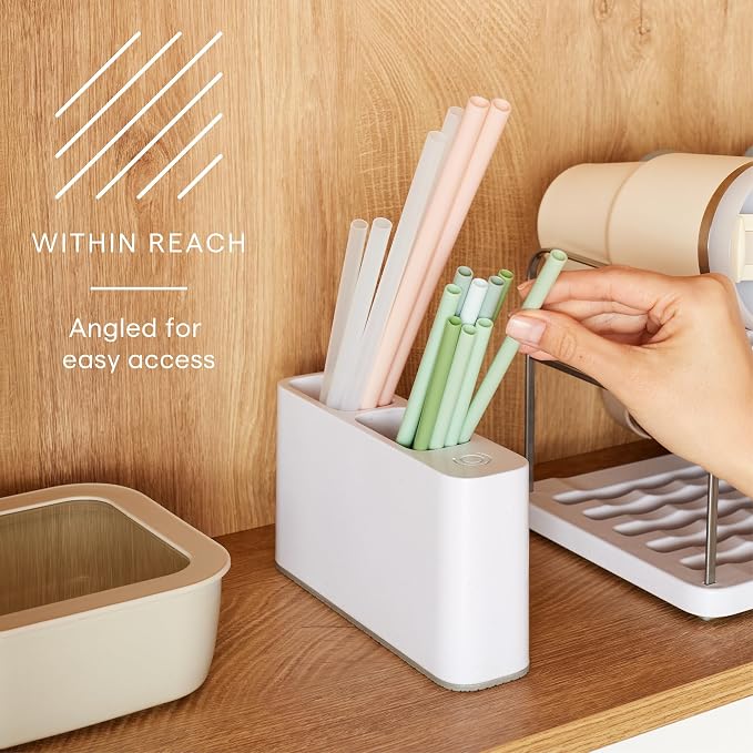 YouCopia SipStation Straw Holder, Reusable Straw Organizer - Image 3
