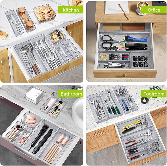 Neudeco Silverware Drawer Organizer, Utensil Organizer - Image 6