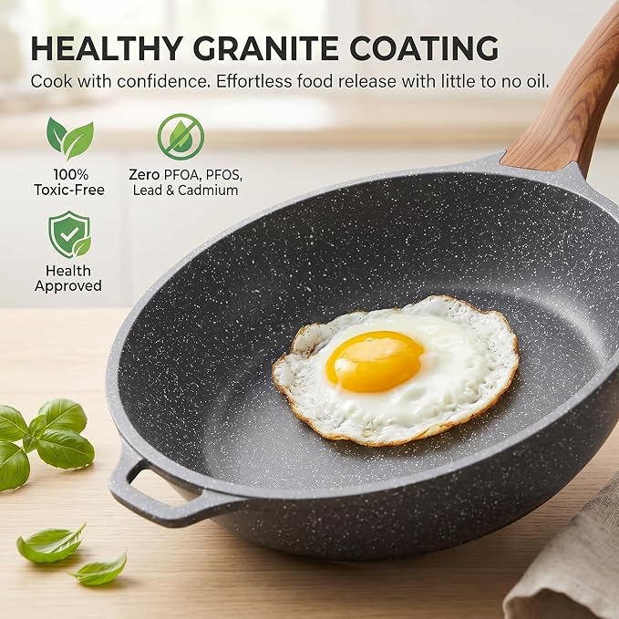 YASHE 12 Inch Nonstick Saute Pan - Image 3