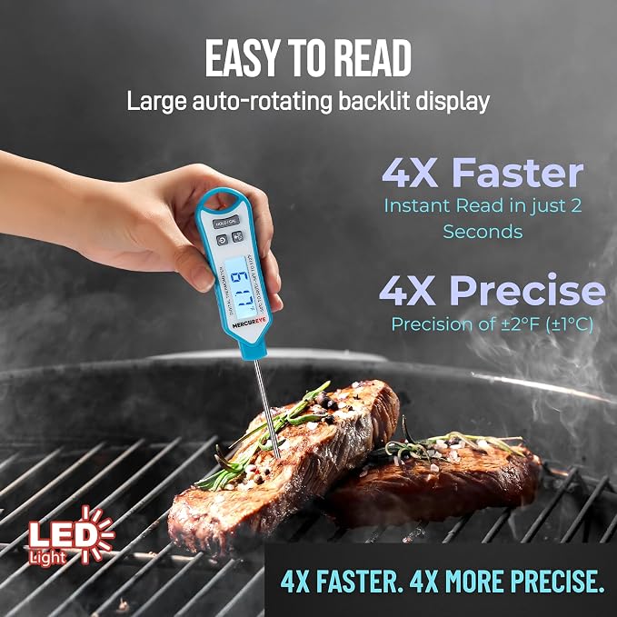 Meat Thermometer Digital, Instant Read Food Thermometer – Waterproof Nonslip - Image 4
