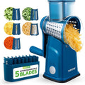 NutriChef 5 in 1 Cheese Grater & Shredder | 5 Different Blades by NutriChef%E2%84%A2Kitchen