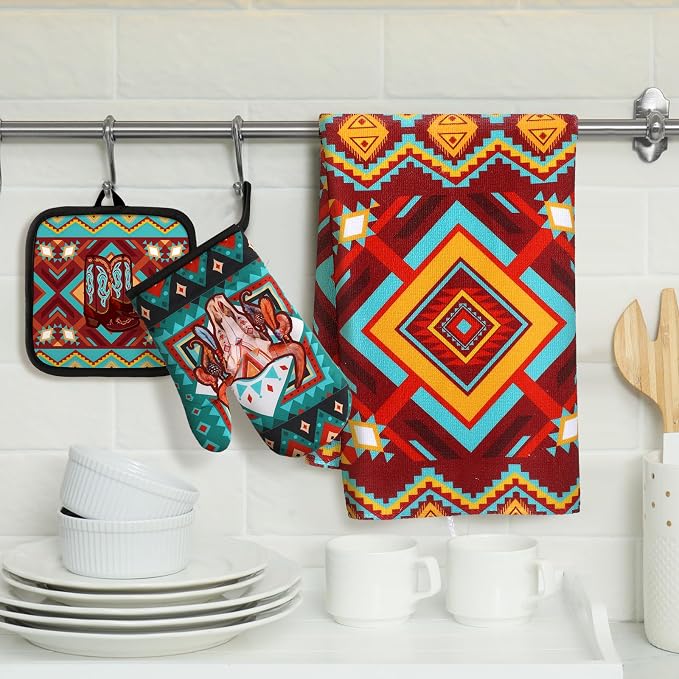 Jingmore 6 Pcs Kitchen Decor Set Accessorie Farmhouse Kitchen Towels Pot - Image 2