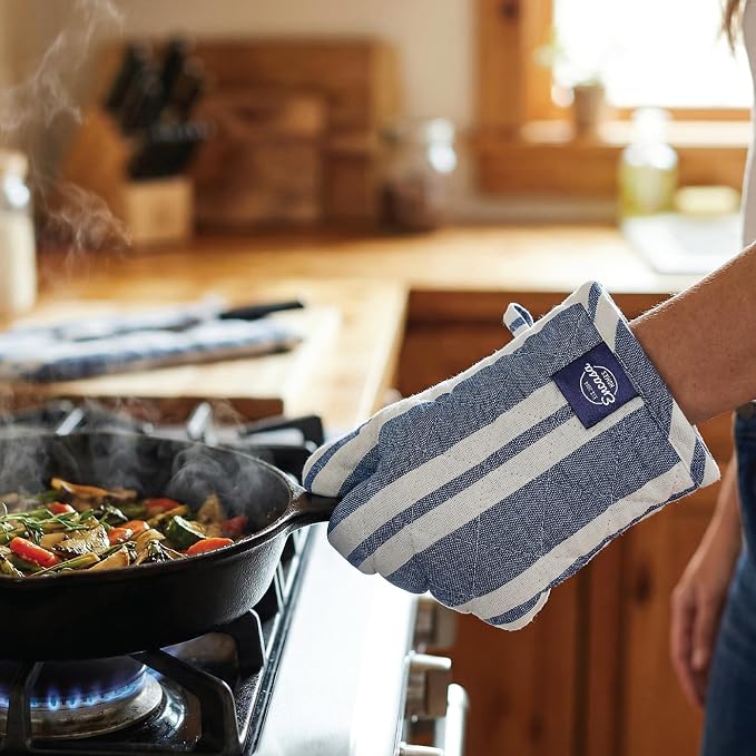 Encasa XO Heat Resistant 100% Cotton Oven Glove & Potholder Set - Image 5