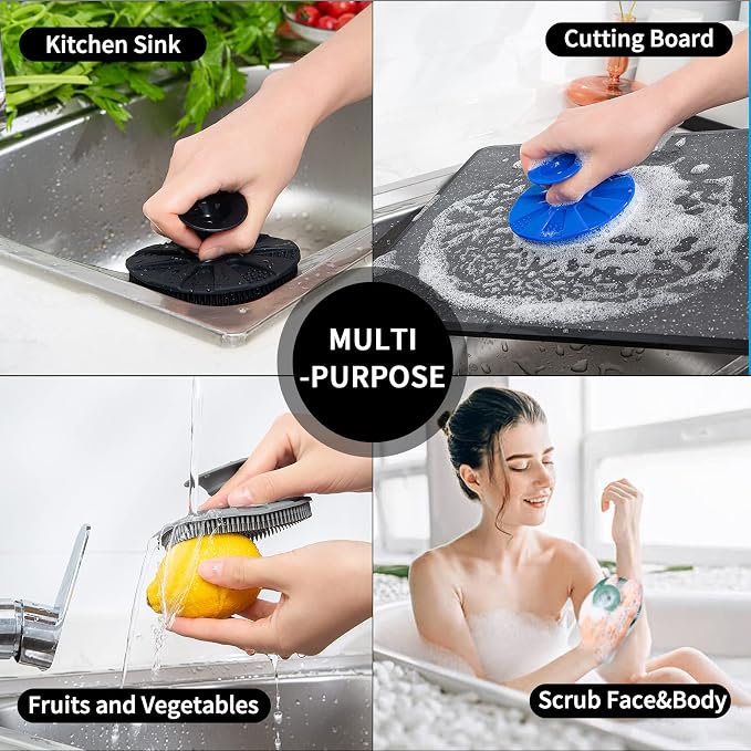 Silicone Sponge, BEAUTAIL Non-Scratch Scrub Sponges - Image 6