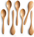 7 PCS Small Wooden Spoons, 5.8 Inch Honey Spoons by HEFILD