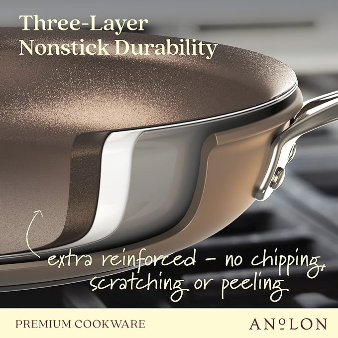 Anolon Ascend Hard Anodized Nonstick Cookware/Pots and Pans Set - Image 3