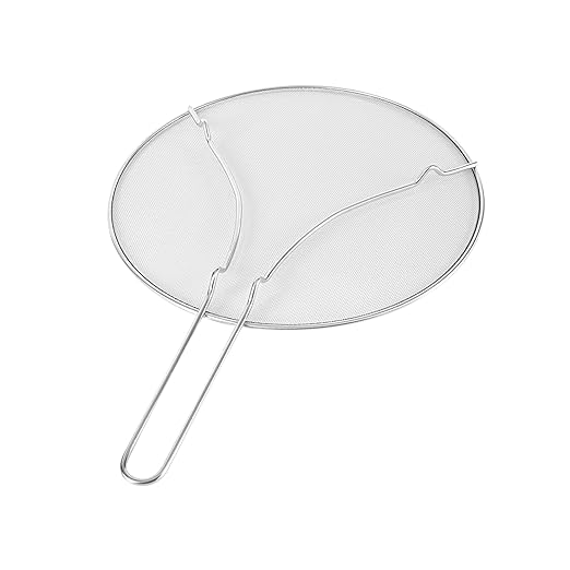 Restaurantware Splatter Screen 1 Count 13" Fine Mesh Cover Stainless Steel - Image 2