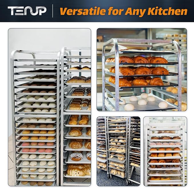 TenUp 20-Tier NSF Aluminum Sheet Pan Rack, Commercial Bakery Cooling & Storage - Image 7