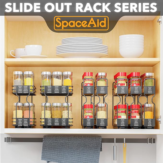 SpaceAid Pull Out Spice Rack Organizer - Image 5