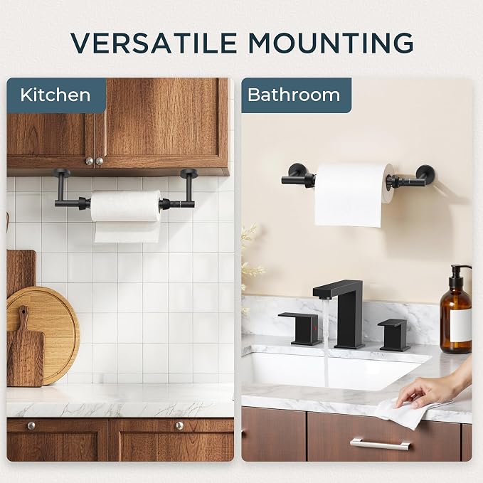 FORIOUS Paper Towel Holder Under Cabinet, SUS304 Wall Mounted Commercial Paper - Image 6