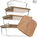 Glass Container Set with Acacia Lids by Dokaworld