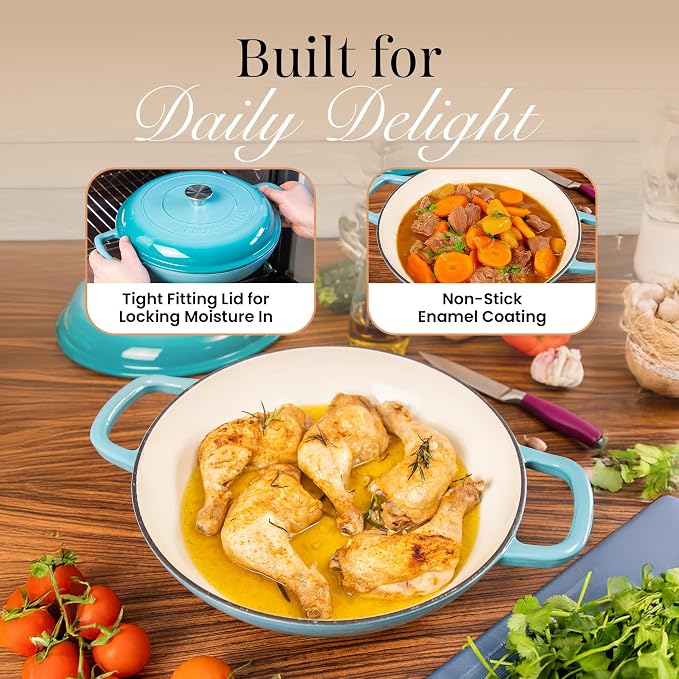Shallow Cast Iron Casserole - Image 4