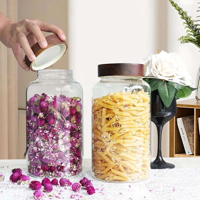Glass Coffee Jars Spice Jar Round Storage Canister - Image 7