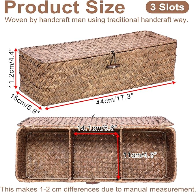 Hipiwe Handwoven Seagrass Storage Basket - Image 2