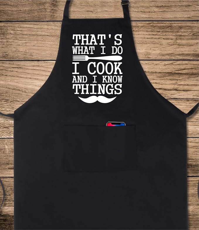 Xornis 100% Cotton Funny Apron for Men Women Adjustable Bib Aprons - Image 2