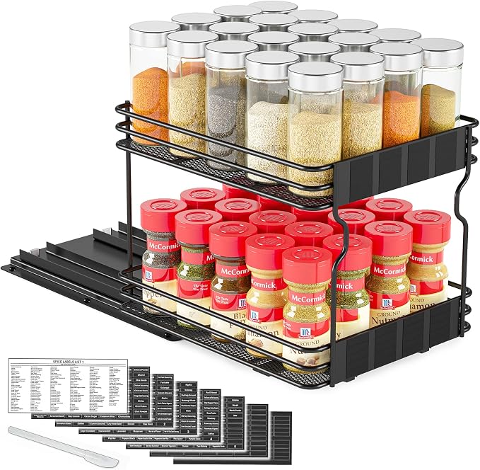 SpaceAid Pull Out Spice Rack Organizer by SpaceAid