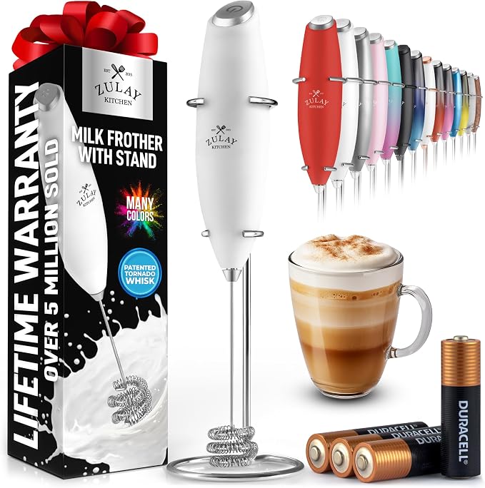 Zulay Kitchen Patented Tornado Triple Whisk Milk Frother by ZulayKitchen