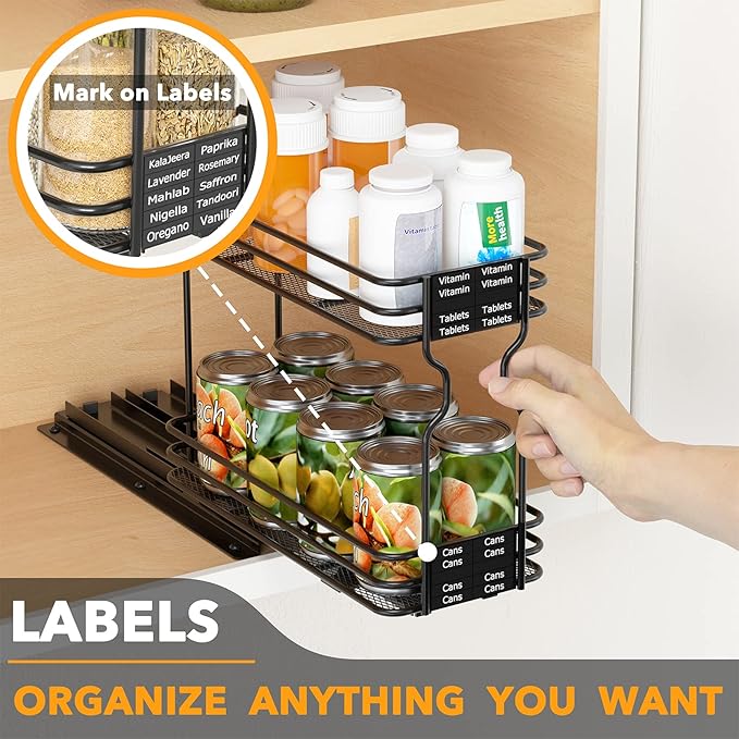 SpaceAid Pull Out Spice Rack Organizer - Image 6