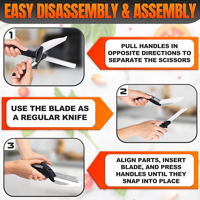 2 in 1 Cutting Board Scissors for Food - Image 5