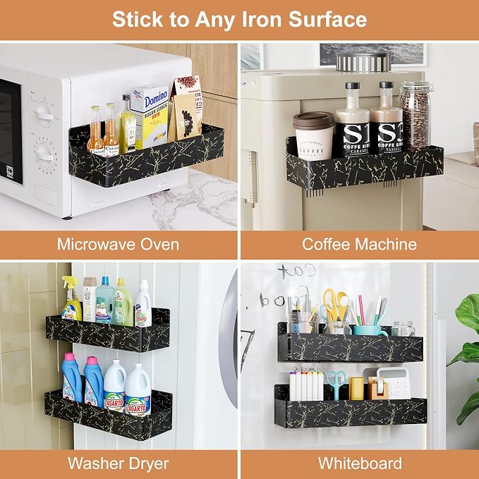 Mystozer Magnetic Spice Rack for Refrigerator, Kitchen Organizer and Storage - Image 6