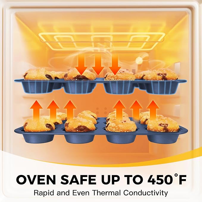 HONGBAKE Bakeware Sets, Baking Pans Set, Nonstick Oven Pan - Image 6