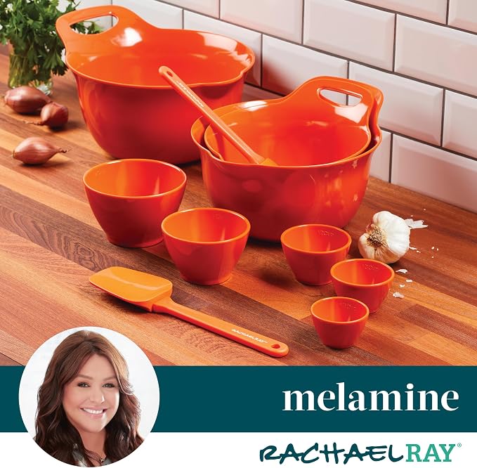 Rachael Ray Pantryware Mixing Bowl Measuring Cup and Utensil Set, 10 Piece - Image 8