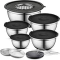 AVADOR Premium Brushed Stainless Steel Mixing Bowls Sets, Space Saving by AVADOR