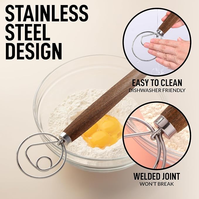 Zulay Kitchen 13 Inch Danish Dough Whisk - Image 7