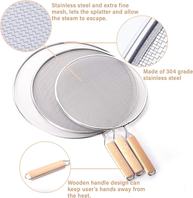 3 Pieces Grease Splatter Screen - Image 3