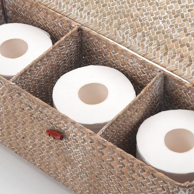 Whitewash Seagrass Tank Basket - Image 2