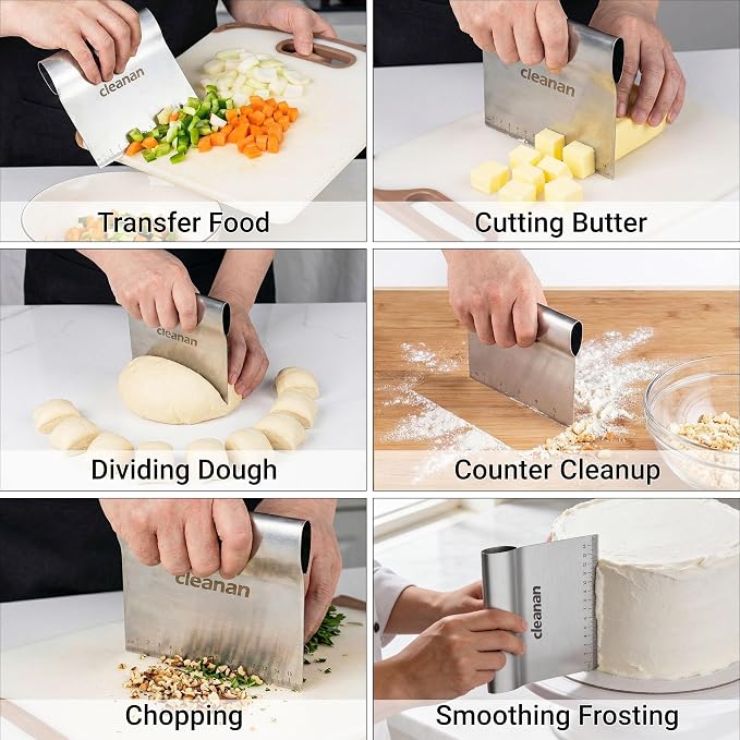 Bench Scraper Kitchen & Dough Scraper Tool - Image 6