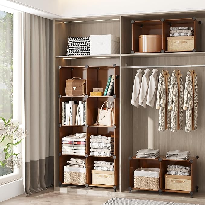 AWTATOS Cube Storage Organizer, Storage Cubes Shelves Bookshelf, 6 Cube Closet - Image 5