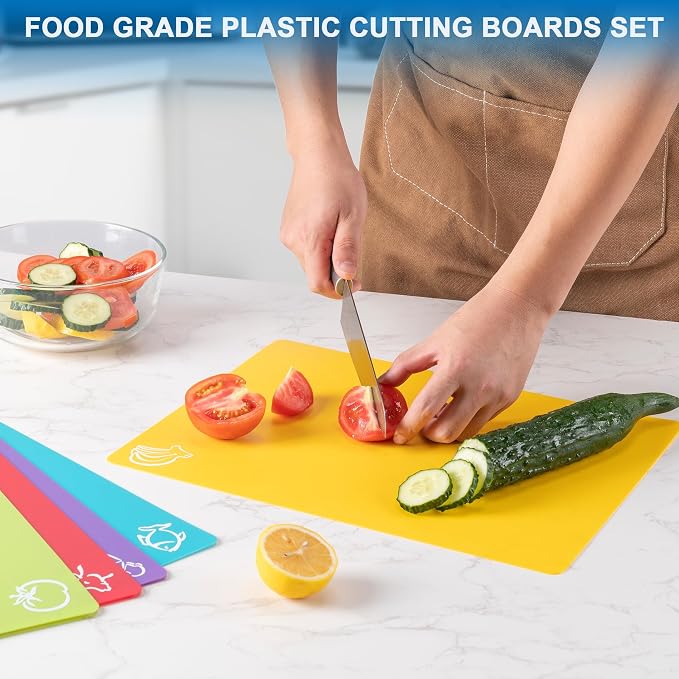 5 Pieces Flexible Plastic Cutting Board Mats - Image 7