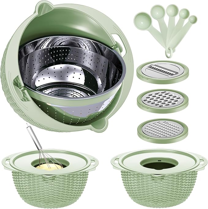 4-1 Strainer with Bowl & Spoons Set by Balavina
