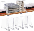 JOY DECOR 6 Pack Acrylic Clear Shelf Dividers by JOY+DECOR