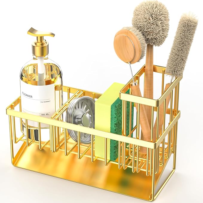 Cisily Gold Kitchen Sink Caddy Organzier - Image 7