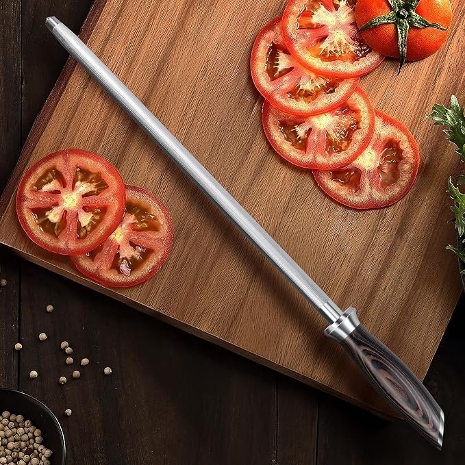 HOSHANHO Honing Rod, 12 Inch Professional Kitchen Knife Sharpener Rod, Japanese - Image 6