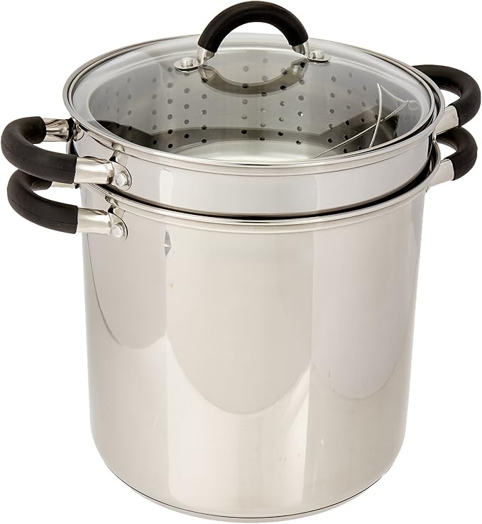 ExcelSteel 12 Qt Multifunction Stainless Steel Pasta Cooker by EXCELSTEEL