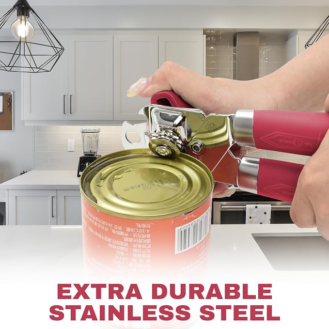 Manual Can Opener with Magnet, Heavy Duty Hand Can and Bottle Opener with - Image 7